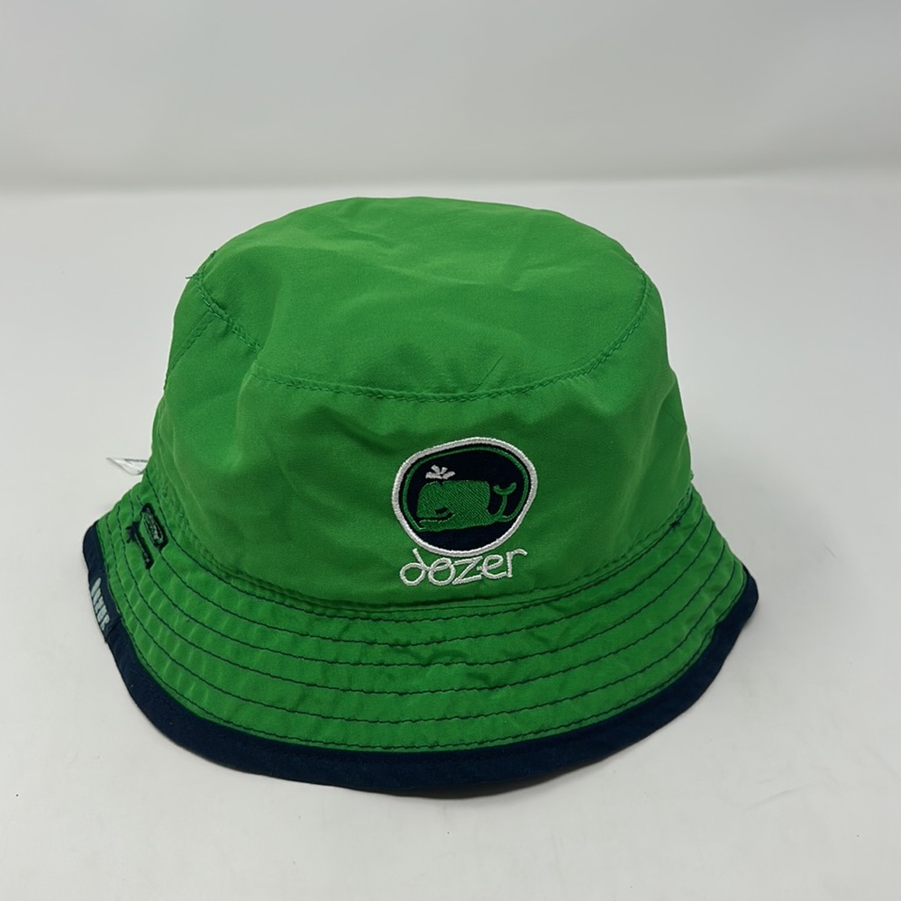 Dozer Boys Reversible Green Blue Whale Bucket Sun Hat - Picture 2 of 8